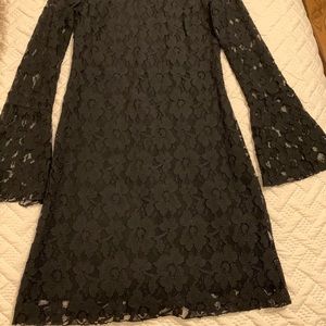 Black lace mini dress